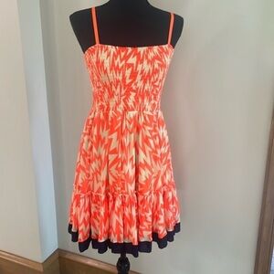 Juicy Couture Orange, Cream and Navy dress size S